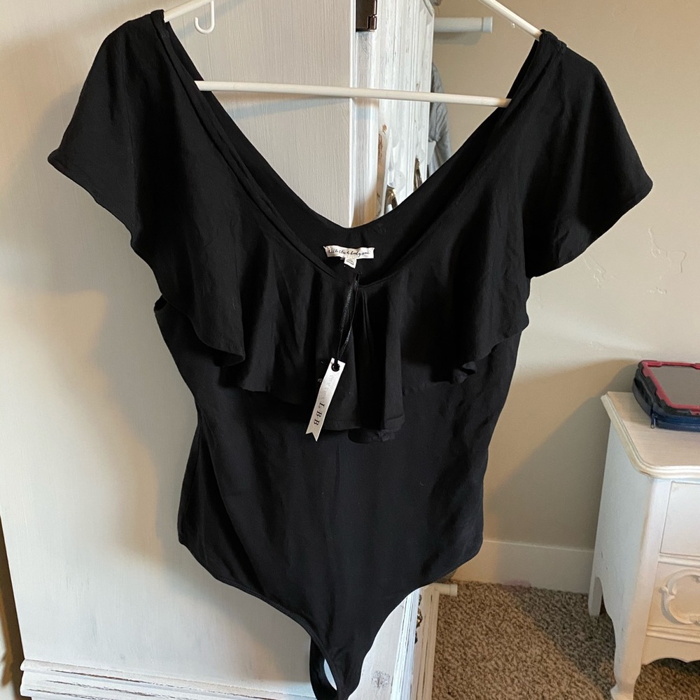 Black off the shoulders Body suit